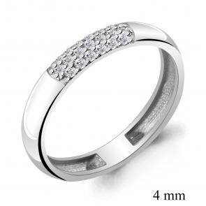 Серебряное кольцо AQUAMARINE с фианитом А61676А фото