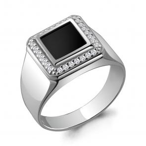 Серебряное кольцо AQUAMARINE с фианитом А62129Ч фото