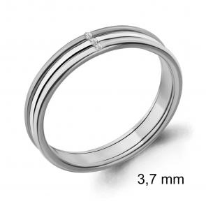 Серебряное кольцо AQUAMARINE с фианитом А62270 фото