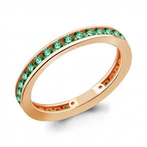 Кольцо из золочёного серебра AQUAMARINE с гидротермальным изумрудом А63353Г-п фото