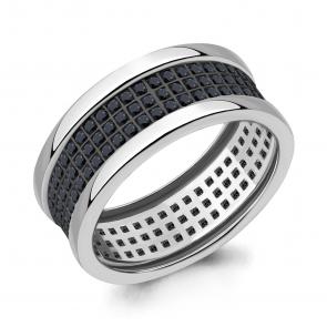 Серебряное кольцо AQUAMARINE с ювелирным кристаллом А63358Ч фото