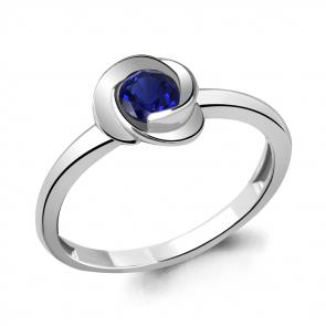 Серебряное кольцо AQUAMARINE с гидротермальным сапфиром А63892Н фото