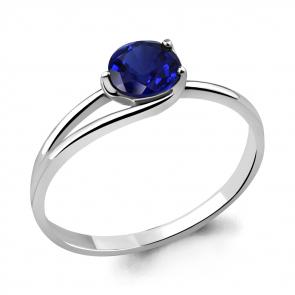 Серебряное кольцо AQUAMARINE с гидротермальным сапфиром А63895Н фото