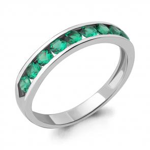 Серебряное кольцо AQUAMARINE с гидротермальным изумрудом А63897Г фото