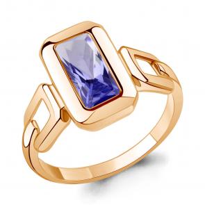 Кольцо из золочёного серебра AQUAMARINE с танзанитом А650006603-п фото