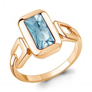Кольцо из золочёного серебра AQUAMARINE с турмалином А65000688-п фото