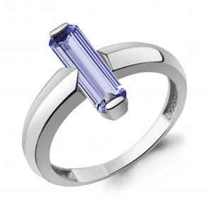 Серебряное кольцо AQUAMARINE с танзанитом А650070603 фото