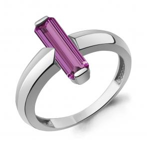Серебряное кольцо AQUAMARINE с аметистом А65007084 фото