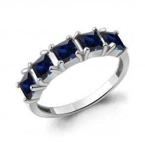 Серебряное кольцо AQUAMARINE с гидротермальным сапфиром А650162Н фото
