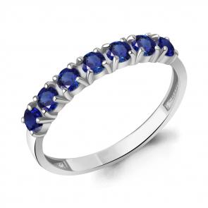 Серебряное кольцо AQUAMARINE с гидротермальным сапфиром А650171Н фото