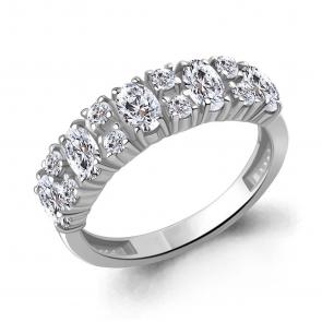 Серебряное кольцо AQUAMARINE с фианитом А650172А фото