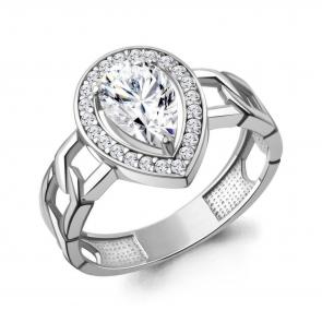 Серебряное кольцо AQUAMARINE с фианитом А650179А фото