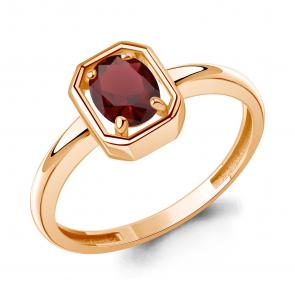 Кольцо из золочёного серебра AQUAMARINE с гранатом А65018103-п фото