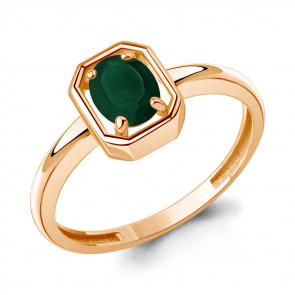 Кольцо из золочёного серебра AQUAMARINE с агатом А65018109-п фото