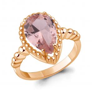 Кольцо из золочёного серебра AQUAMARINE с морганитом А65021690-п фото