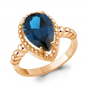 Кольцо из золочёного серебра AQUAMARINE с Лондон топазом А65021693-п фото