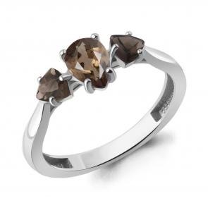 Серебряное кольцо AQUAMARINE с кварцем А65022201 фото