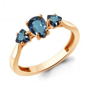 Кольцо из золочёного серебра AQUAMARINE с Лондон топазом А65022208-п фото