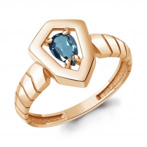 Кольцо из золочёного серебра AQUAMARINE с Лондон топазом А65022508-п фото
