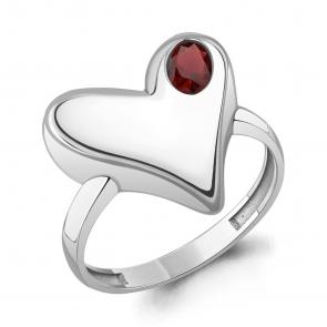 Серебряное кольцо AQUAMARINE с гранатом А65027603 фото