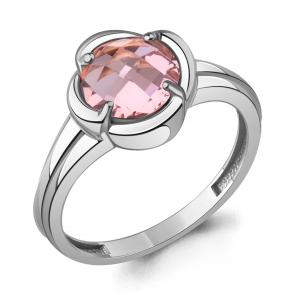 Серебряное кольцо AQUAMARINE с морганитом А65030990 фото