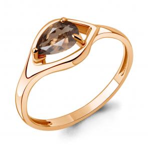 Кольцо из золочёного серебра AQUAMARINE с кварцем А65032501-п фото