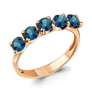 Кольцо из золочёного серебра AQUAMARINE с Лондон топазом А6526008-п фото