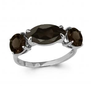 Серебряное кольцо AQUAMARINE с кварцем А6559201 фото