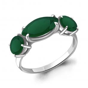 Серебряное кольцо AQUAMARINE с агатом А6559209 фото