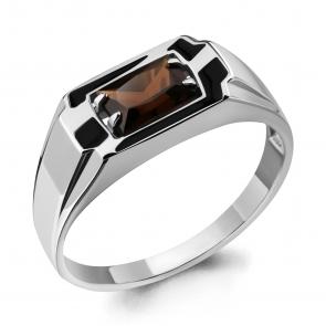 Серебряное кольцо AQUAMARINE с кварцем и эмалью А6562101 фото