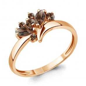 Кольцо из золочёного серебра AQUAMARINE с раухтопазом А6569201-п фото