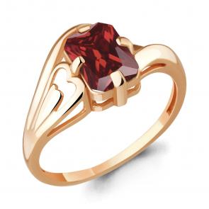 Кольцо из золочёного серебра AQUAMARINE с гранатом А6575703-п фото