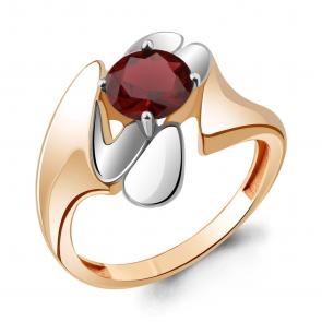 Кольцо из золочёного серебра AQUAMARINE с гранатом А6591003-пк фото