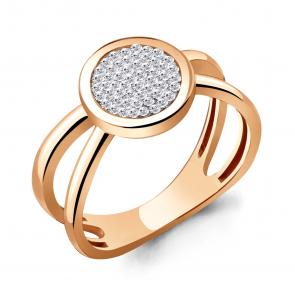 Кольцо из золочёного серебра AQUAMARINE с ювелирным кристаллом А66640-п фото