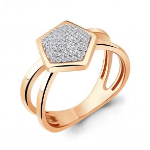 Кольцо из золочёного серебра AQUAMARINE с ювелирным кристаллом А66641-п фото