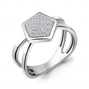 Серебряное кольцо AQUAMARINE с ювелирным кристаллом А66641 фото