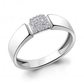 Серебряное кольцо AQUAMARINE с ювелирным кристаллом А66659 фото