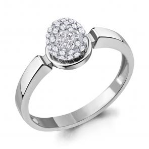 Серебряное кольцо AQUAMARINE с ювелирным кристаллом А66661 фото