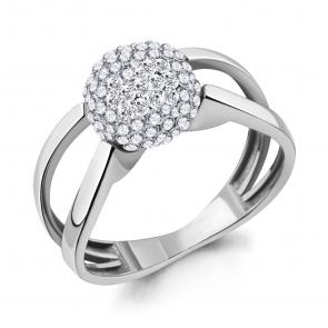 Серебряное кольцо AQUAMARINE с ювелирным кристаллом А66665 фото