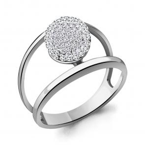 Серебряное кольцо AQUAMARINE с ювелирным кристаллом А66666 фото