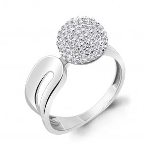 Серебряное кольцо AQUAMARINE с ювелирным кристаллом А66667 фото