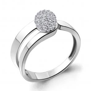 Серебряное кольцо AQUAMARINE с ювелирным кристаллом А66673 фото