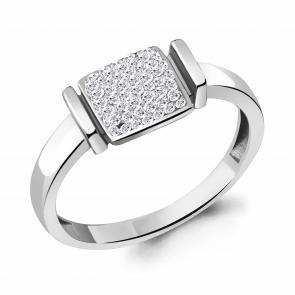 Серебряное кольцо AQUAMARINE с ювелирным кристаллом А66677 фото