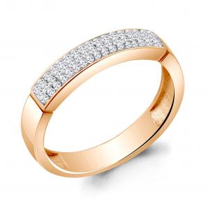 Кольцо из золочёного серебра AQUAMARINE с ювелирным кристаллом А66686-п фото