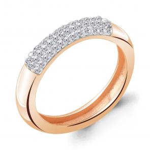 Кольцо из золочёного серебра AQUAMARINE с ювелирным кристаллом А66691-п фото