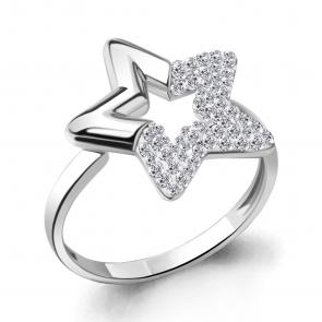 Серебряное кольцо AQUAMARINE с ювелирным кристаллом А66693 фото