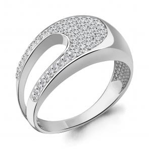 Серебряное кольцо AQUAMARINE с ювелирным кристаллом А66707 фото