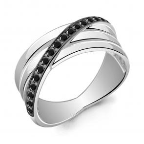 Серебряное кольцо AQUAMARINE с ювелирным кристаллом А67211Ч фото