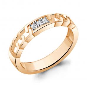 Кольцо из золочёного серебра AQUAMARINE с фианитом А67274А-п фото