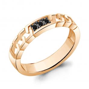 Кольцо из золочёного серебра AQUAMARINE с ювелирным кристаллом А67274Ч-п фото